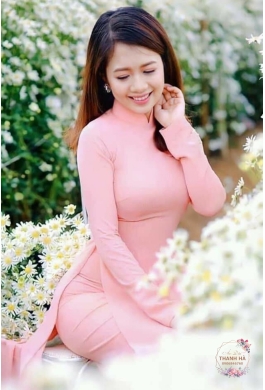 Áo dài trơn hồng dâu
